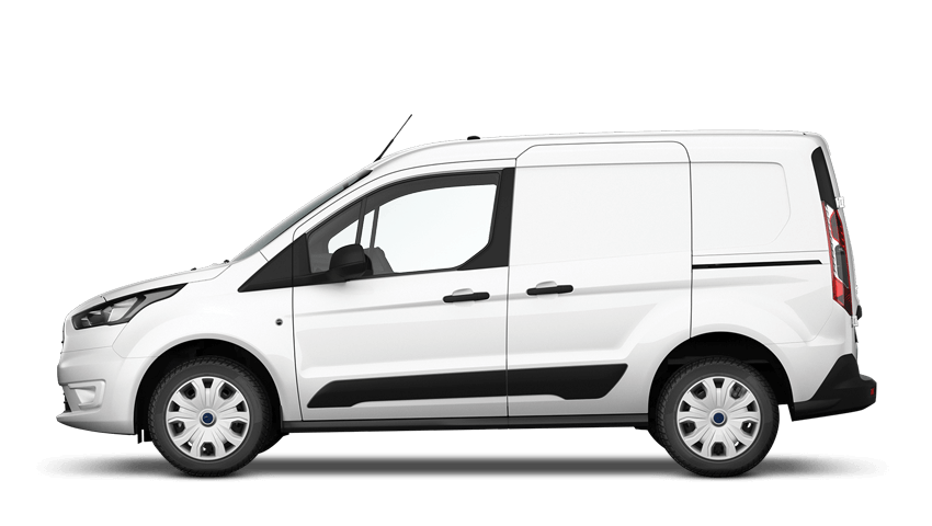 Frozen White Ford Transit Connect