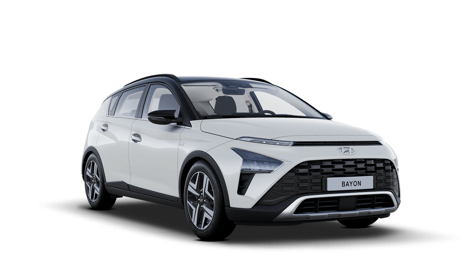 Polar White with Phantom Black Roof Hyundai Bayon