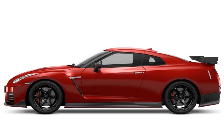Vibrant Red Nissan Gt R