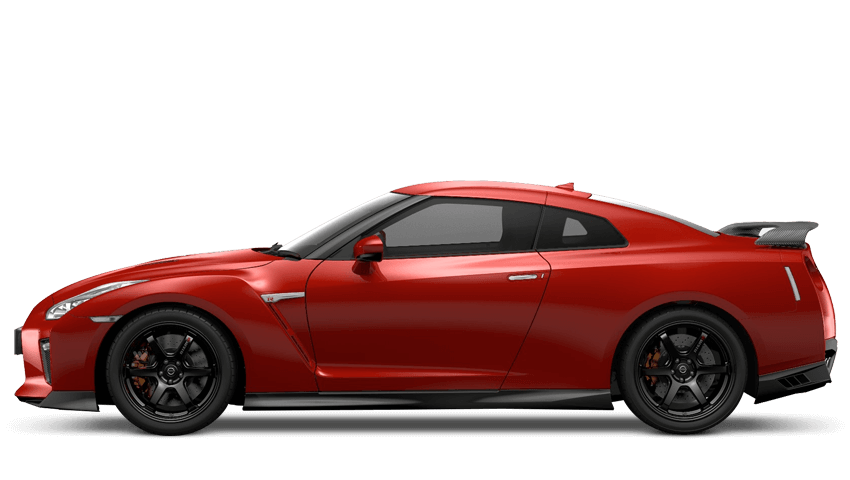 Vibrant Red Nissan Gt R