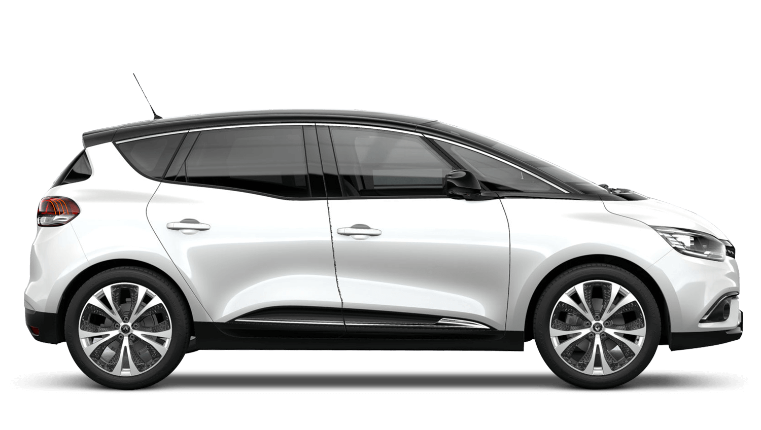 Arctic White with Diamond Black roof Renault SCENIC
