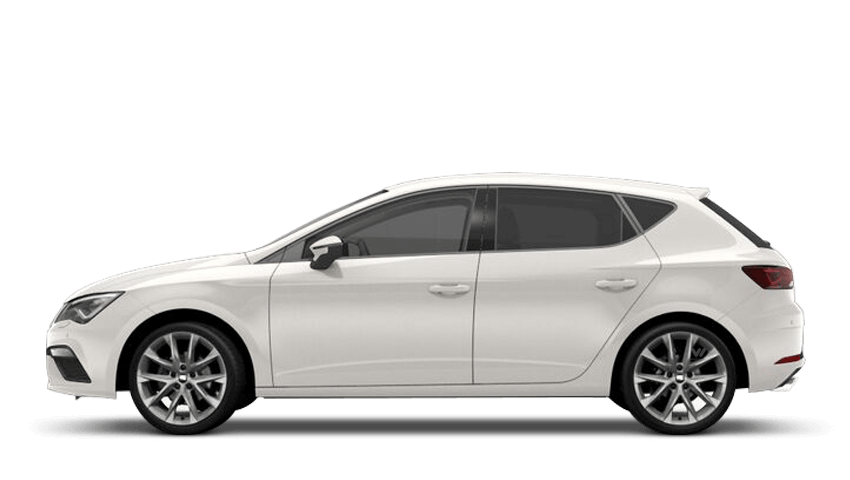 White SEAT Leon 5 Door