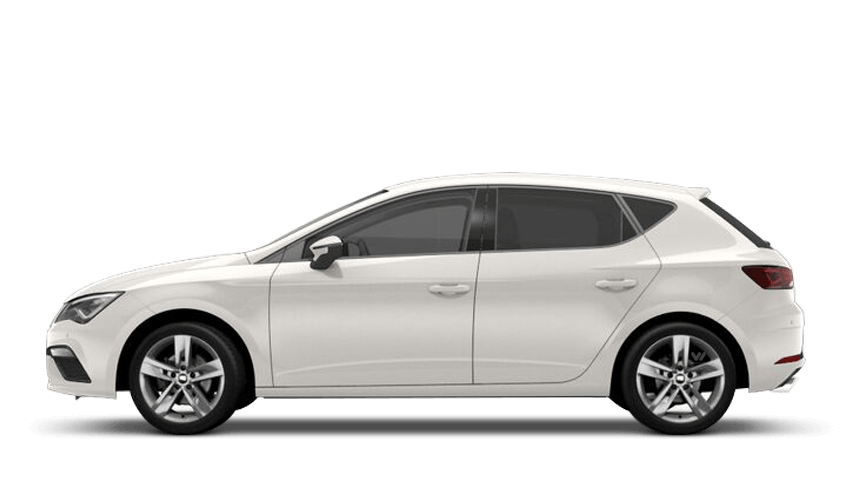 White SEAT Leon 5 Door