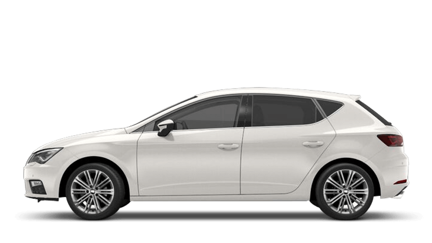 White SEAT Leon 5 Door