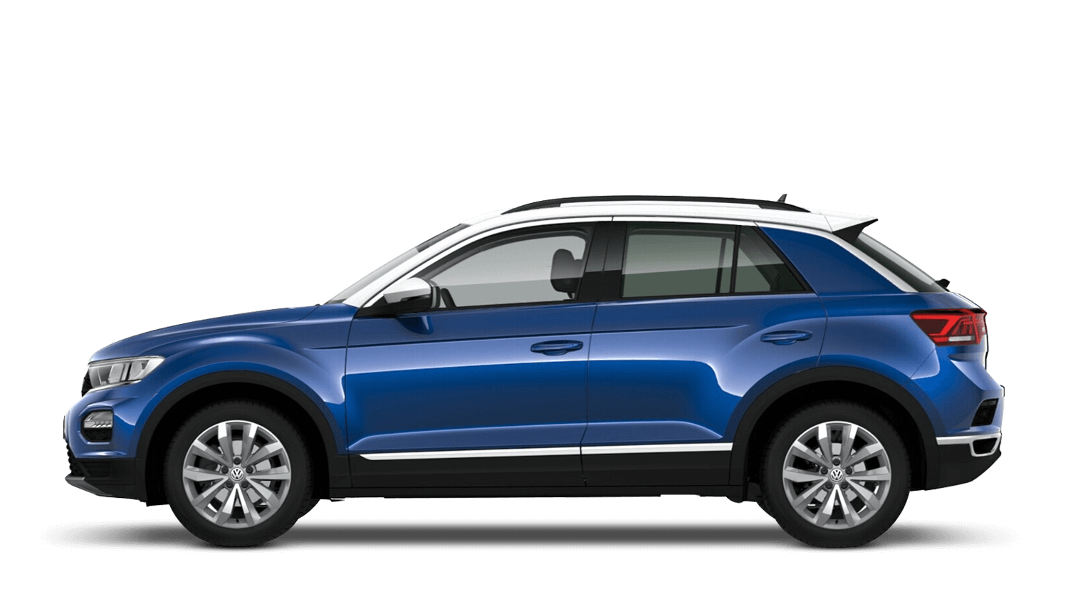 Atlantic Blue with Pure White Roof (Metallic / Pearl) Volkswagen T Roc