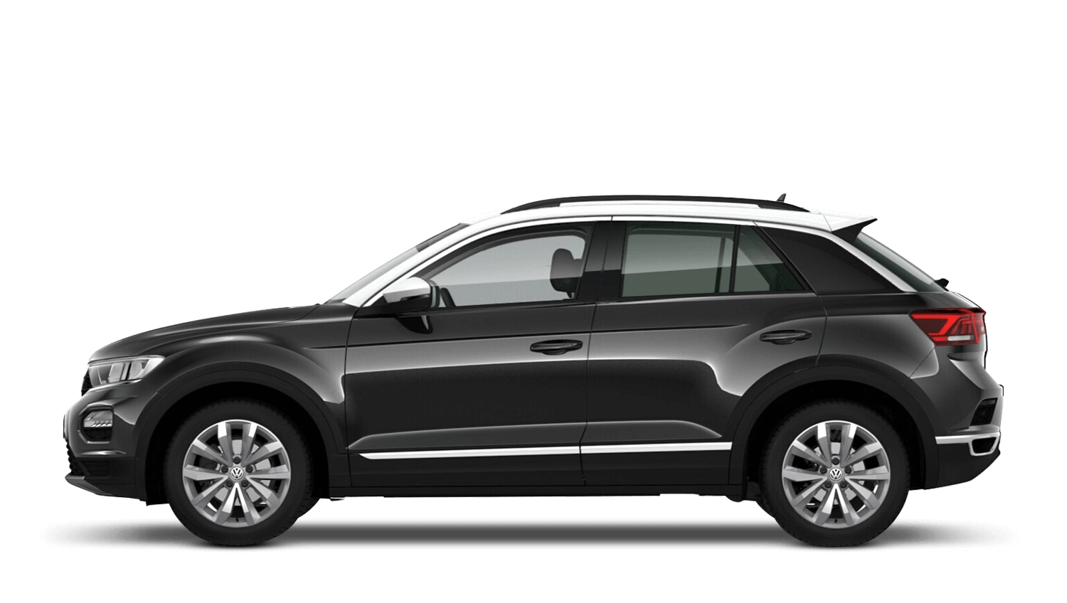 Deep Black Pearl with Pure White Roof (Metallic / Pearl) Volkswagen T Roc