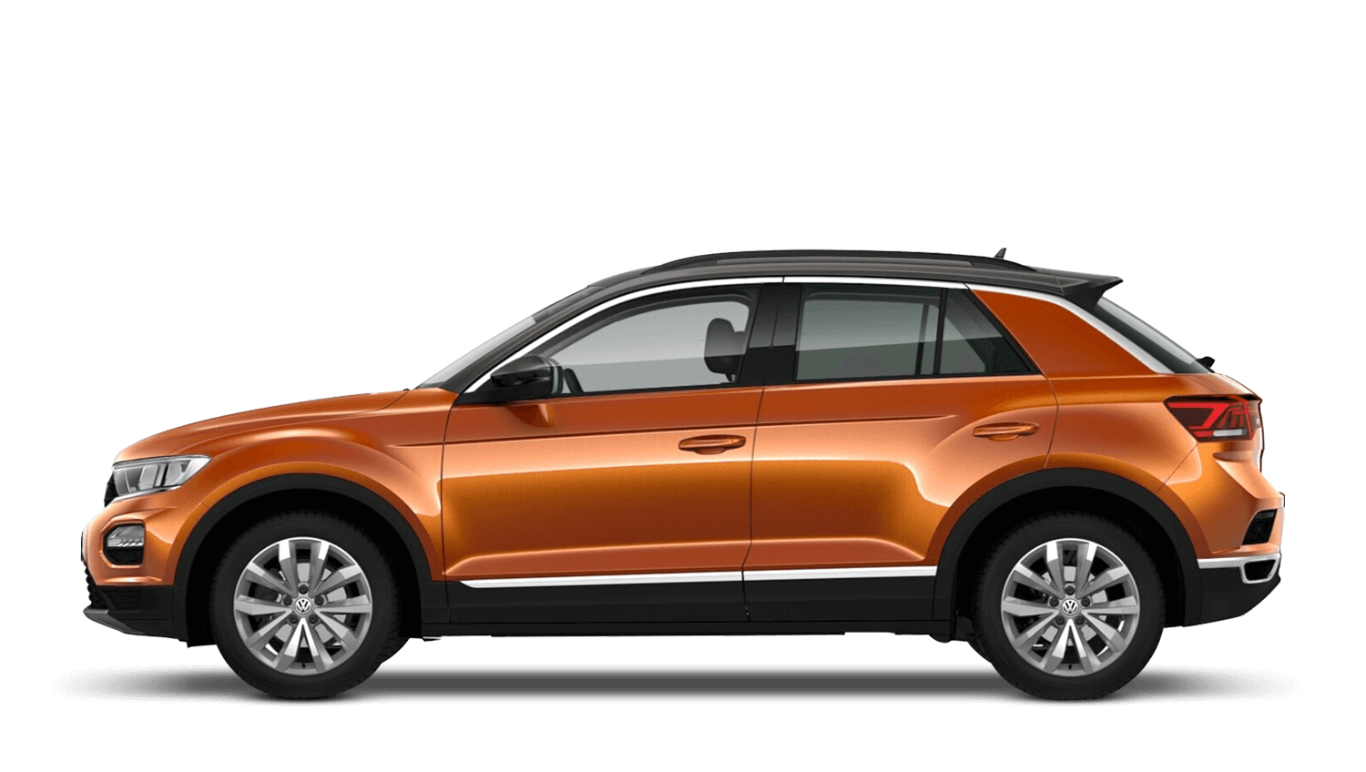 Energetic Orange with Dark Oak Brown Roof (Metallic / Pearl) Volkswagen T Roc