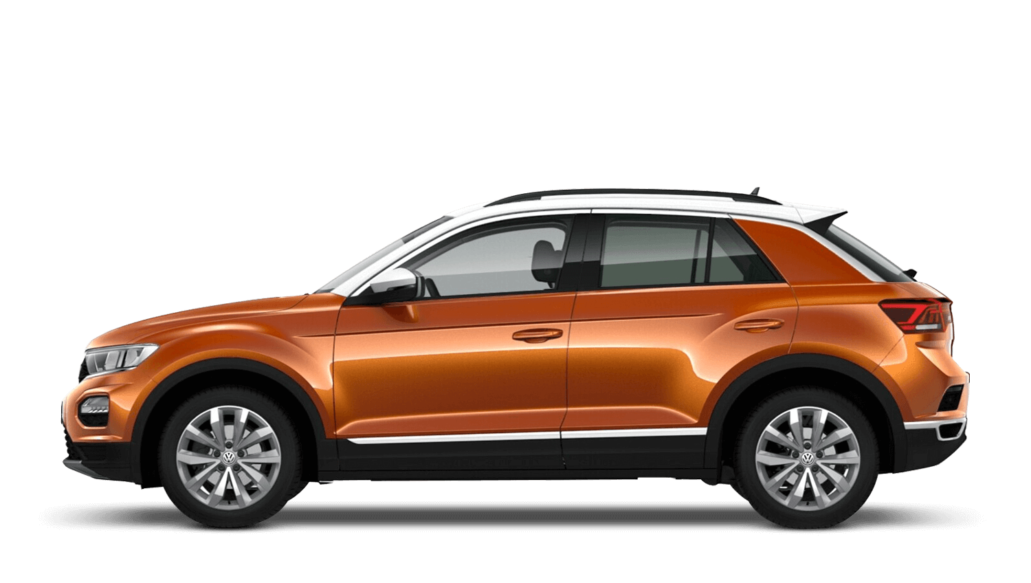 Energetic Orange with Pure White Roof (Metallic / Pearl) Volkswagen T Roc