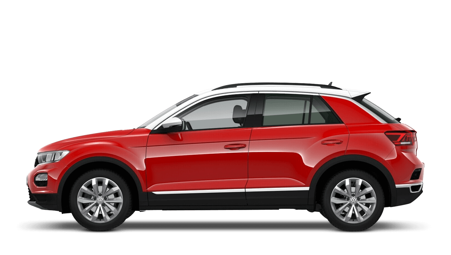 Flash Red with Pure White (Solid) Volkswagen T Roc