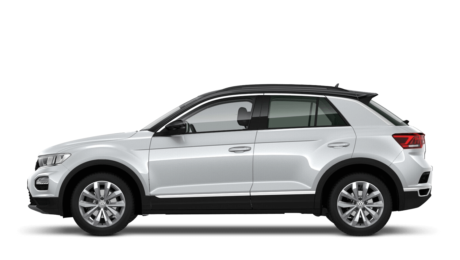 White Silver with Black Roof (Metallic / Pearl) Volkswagen T Roc