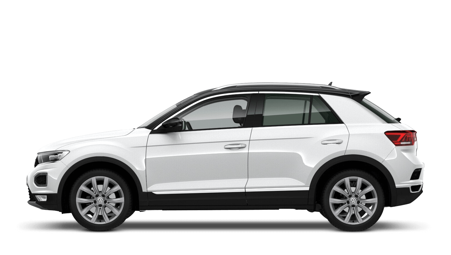 Pure White with Black Roof (Solid) Volkswagen T Roc