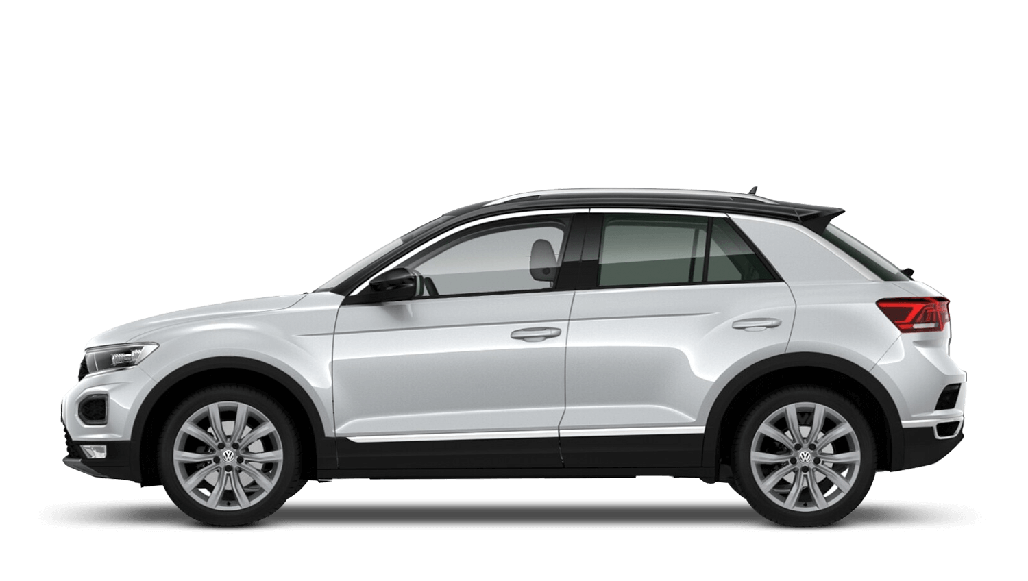 White Silver with Black Roof (Metallic / Pearl) Volkswagen T Roc
